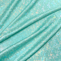 Tissu en nylon et spandex holographique mystique effet verre brisé, en stock usine, pour vêtements de danse, maillots de bain et robes