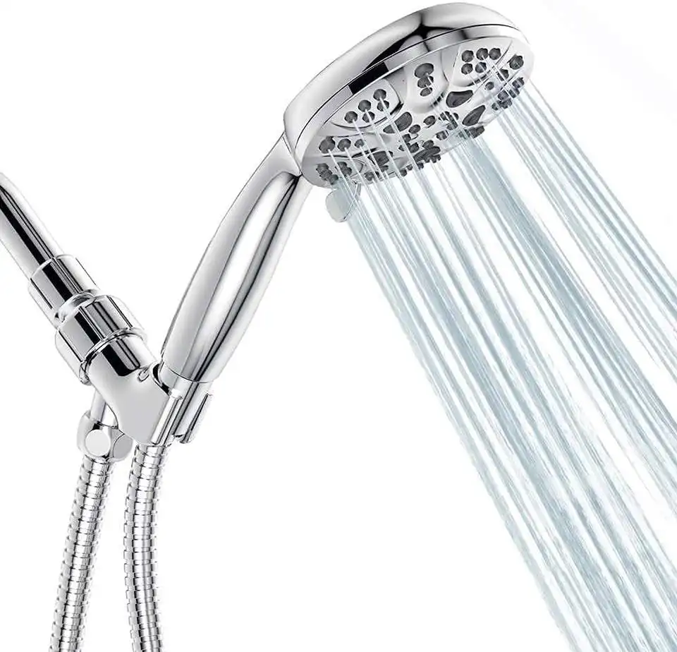 Alta Pressão Handheld Shower Head Com Mangueira De Aço Inoxidável E Suporte Ajustável 6 Configurações de Pulverização Shower Head Set-