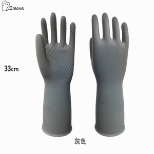 Gants de vaisselle ménagers durables imperméables en <span class=keywords><strong>latex</strong></span> Gants en caoutchouc antidérapants d'épaisseur moyenne pour le <span class=keywords><strong>contact</strong></span> <span class=keywords><strong>alimentaire</strong></span> - Product Image 6