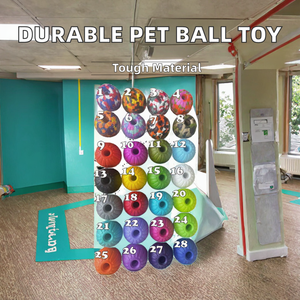 Fabbrica all'ingrosso Huiyerbo durevole EVA stile classico sostenibile cavo palla per animali domestici aggressivo per la pulizia dei denti giocattolo da masticare - Product Image 2
