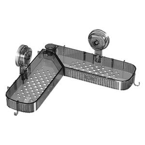 Étagère d'angle triangulaire murale pour salle de bain, 60x70cm, durable, pour toilettes et meuble-lavabo - Product Image 1