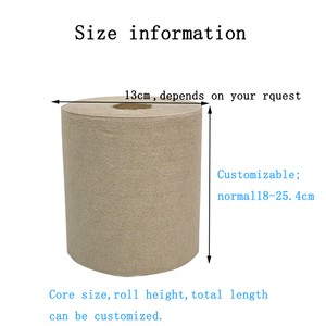 Giá rẻ nhất giá cao absorbency <span class=keywords><strong>kraft</strong></span> giấy tay khăn 1ply tay khăn giấy cuộn giấy màu nâu khăn cuộn maxi CuộN mô - Product Image 2