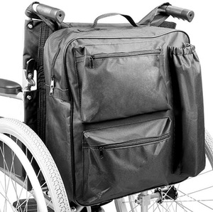 Bolsa de Almacenamiento para Silla de Ruedas Multifuncional, Mochila para Scooter de Movilidad, Diseño Acolchado en la Parte Trasera, Múltiples Bolsillos, Impermeable, de Poliéster, con Cierre - Product Image 5