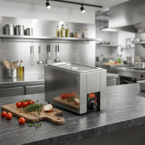 Bain-marie électrique de comptoir professionnel en acier inoxydable pour maintien au chaud des aliments et des soupes pour restaurants et buffets - Product Image 5