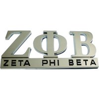 Stiker dan Stiker Emblem Mobil Auto Chrome Plastik Sorosiran Yunani 3D Zeta Phi Beta Decal Lencana Potong