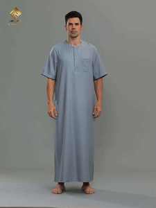HARAMAIN Zhejiang Qatari Burqa pour homme, élégant, en tissu tissé léger et doux, antistatique, séchage rapide, motif tribal, toutes tailles - Product Image 3