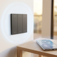 Interrupteur intelligent Tuya pour la maison, compatible Wifi/Zigbee, sans fil neutre