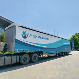 Semi-<span class=keywords><strong>remorque</strong></span> à rideaux latéraux 5 essieux 120 m³ avec bâche et caisse de chargement pour camion - Product Image 5