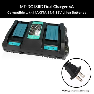 <span class=keywords><strong>Chargeur</strong></span> de batterie pour batterie lithium <span class=keywords><strong>DC18RC</strong></span> 17,5V-22V avec entrée 90V-240V et éclairage LED - Product Image 6