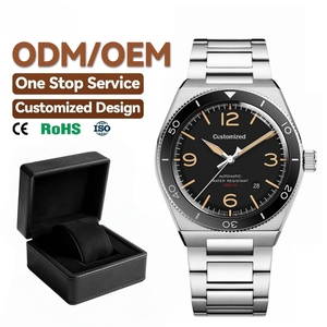 Montre de plongée mécanique en acier inoxydable avec logo personnalisé ODM, revêtement super lumineux, <span class=keywords><strong>lunette</strong></span> en céramique - Montre automatique 38 mm pour homme - Product Image 1