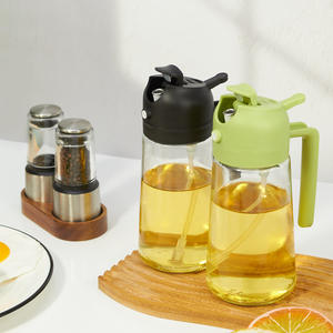 Newest Multi-colors Household Kitchen 470ml 2 in 1 Glass Oil Bottle Oil <b>Spray</b> - Product Image 6