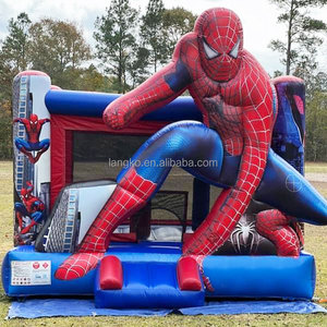 Combo de tobogán de Spider-Man personalizado, <span class=keywords><strong>castillo</strong></span> hinchable de PVC con puentes, tema de Spider-Man - Product Image 3