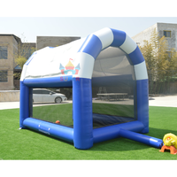 Cage de vitesse de football gonflable interactive IPS, terrain d'entraînement de football, arène de tir radar, matériau PVC, 4x3m, extérieur/intérieur