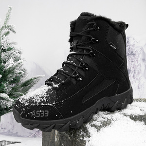 Botte de randonnée As33 unisexe, tige synthétique, semelle extérieure en caoutchouc, isolante, résistante à la neige pour l'hiver - Product Image 1