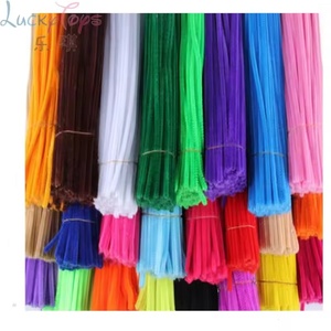 100 pièces de bâtonnets de chenille épais et doux (polyester) pour la création de bouquets de fleurs DIY, l'artisanat et les jouets éducatifs pour enfants - Product Image 3