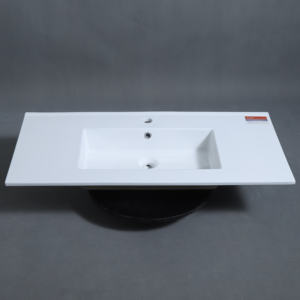 Lavabo <span class=keywords><strong>en</strong></span> céramique Lavabo rectangulaire salle de bains surface lisse Lavabo <span class=keywords><strong>en</strong></span> céramique populaire vente <span class=keywords><strong>en</strong></span> gros 4012-101 - Product Image 4