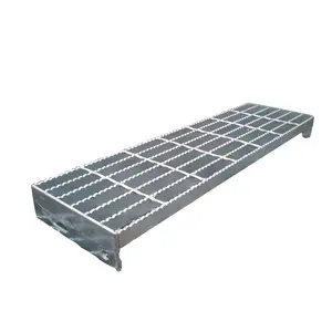 Factory Supply Industrial Outdoor checkered plate steps galvanized metal stairs tread steel grating stair treads for sale