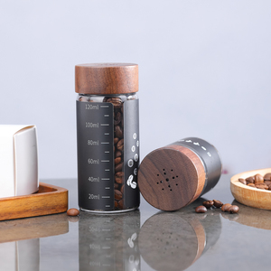 <span class=keywords><strong>Jara</strong></span> en verre haut de gamme 60ml/120ml pour le stockage et le conteneur des aliments brésiliens Couvercles en bambou pour les grains de café vert Lait Huile d'olive Aliments pour bébés - Product Image 4