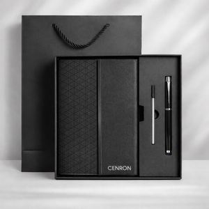 Set de Regalo de Cuaderno A5 y Bolígrafo de Marca en Empaque Premium, Logotipo Personalizado OEM para Kits de Bienvenida para Empleados - Product Image 1