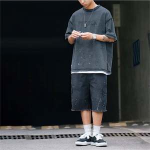 Camiseta Personalizada de Algodón 100% Tejido, Estilo Vintage, Gruesa, 200 GSM, para Hombre - Product Image 5