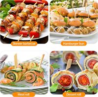 Brochettes de bambou Bbq en bâtonnets minces de viande extra longs jetables naturels plats et écologiques