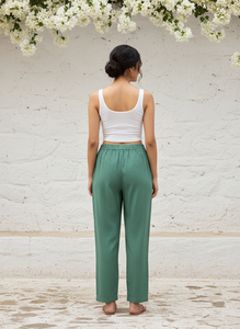 <b>Women</b> Rayon Staple <b>Trousers</b> <b>Lightweight</b> Soft Fabric Breathable Comfortable Casual Pants For <b>Summer</b> Daily Wear And Office Use - Product Image 2