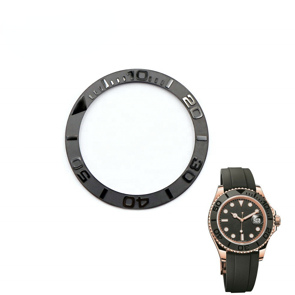 Новинка, керамическая вставка 38 мм, 116655-серый/черный, для Rolex YACHTMASTER OYSTERFLEX, основные детали часов