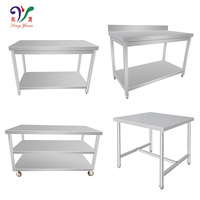 Tables de Préparation Alimentaire Industrielles en Inox 201 304, Plans de Travail et Paillasses Commerciales en Acier Inoxydable pour Cuisines de Restaurant et Boulangeries (Vente en Gros)