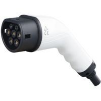 Connecteur de charge EV de type 2, 32A, 3 phases, 22KW, 480V AC, câble de charge EV de 5m