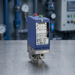 Pressostat réglable Telemecanique XMLB020A2S12 à 2 seuils, 1 contact ouvert, 20 bars, fabriqué en France - Product Image 2