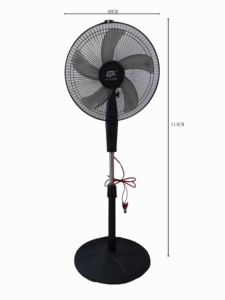 Ventilador de Pie Eléctrico Grande de Plástico OEM de Precio de Fábrica, 12V DC, 16 Pulgadas, Solar 15W, para Abril Internacional - Product Image 5