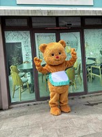 Costume de mascotte personnalisé de personnage de dessin animé, ours en beurre, transportadora para cat, costume de mascotte d'ours en peluche brun à vendre