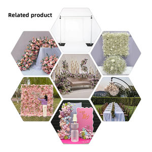 Promessa De Casamento Branco Roxo Flores Corredores Corredor De Mesa De Flores Artificiais Para A Decoração Do Casamento - Product Image 5