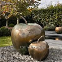 Grande sculpture de pomme en bronze TREVI, personnalisée, moderne, abstraite, en métal, pour la décoration d'hôtels et de galeries