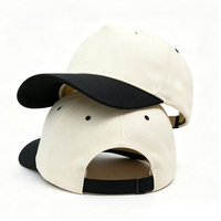 Casquette de sport et de plein air pour homme, 5 panneaux, en sergé 100% coton, à visière contrastée bicolore, robuste et structurée, avec broderie personnalisée, en toile denim, vente en gros