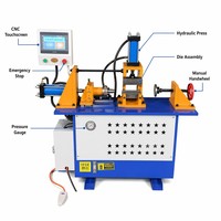 Máquina hidráulica CNC automática multiestante para conformado de extremos de tubos de patas de muebles, tubos de escape y tubos de aire acondicionado, con funciones de abocardado, rebordeado y acabado