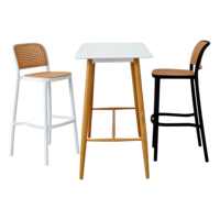 Table et chaise de bar créatives de style nordique moderne pour café, salon de thé, avec structure en bois, meubles portables pour salon