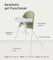 Chaise haute réglable pour bébé, pliable, chaise pour enfants en plastique, sûre, multifonctionnelle, écologique, chaise d'alimentation pour la chambre des enfants