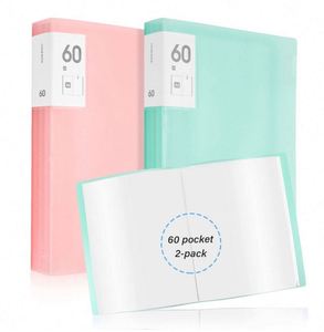 Hot Sale 60 Pockets A4 <b>Sheet</b> Protectors Display Portfolio Book Folder High Quality Clear Sleeves Presentation Book Best Document - Product Image 2