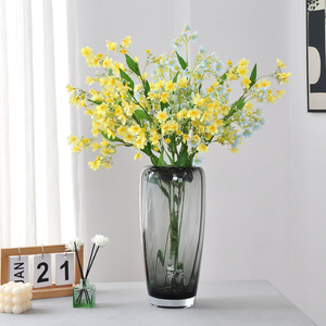 Fleurs artificielles Yoshinobu, fleurs en soie à tige unique, rose, blanc, jaune, violet, bleu, décoration de la maison, bouquet - Product Image 2