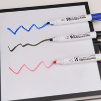 Marqueurs effaçables à sec pour tableau blanc A-NI WM6030 avec impression de logo personnalisée (rouge/vert/bleu/noir) pour l'école et le bureau