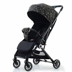 Poussette bébé pliable portable avec roues en mousse EVA <span class=keywords><strong>et</strong></span> ramassage de voiture en un clic Cadre en plastique facile à transporter <span class=keywords><strong>et</strong></span> matériau métallique - Product Image 2