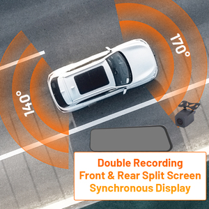 OEM 9.66인치 IPS 스트리밍 미러 모니터 GPS 차량용 DVR 대시캠 듀얼 카메라 후방 카메라 (디스플레이 포함) - Product Image 5