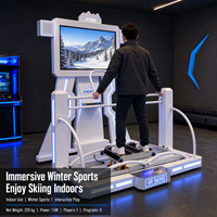 Simulateur de ski VR commercial en métal pour intérieur, équipement de jeu de ski en réalité virtuelle avec écran interactif et plateforme de mouvement pour arcade