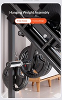 Machine de musculation professionnelle 2-en-1 Leg Press et Hack Squat en acier, réglable à 45 degrés, à charge libre, robuste, pour l'entraînement des jambes