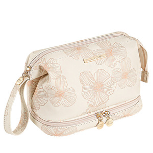 Cosmetic Bag Large Capacity Waterproof Expansion Floral Print Soft Handle Travel <b>Storage</b> Case for <b>Toiletries</b> and Makeup - Product Image 2