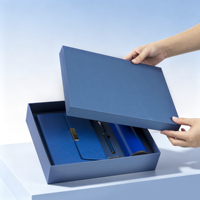 Carnets personnalisés A5 en cuir PU à couverture rigide avec couverture en lin/PP, logo personnalisé, agenda scolaire et journal – Coffret cadeau d'affaires
