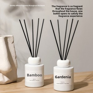 Diffuseur de parfum sans flamme en rotin, huile essentielle, parfum d'intérieur, chambre, désodorisant longue durée pour toilettes - Product Image 5