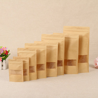 Sacs en papier kraft à fermeture éclair pour emballage alimentaire en gros