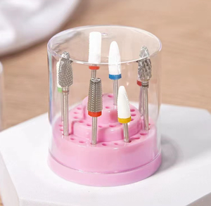 48 fori carburo di tungsteno trapano frese diamantate testa di macinazione <span class=keywords><strong>Mini</strong></span> strumento di stoccaggio frese dentarie scatola di immagazzinaggio - Product Image 2